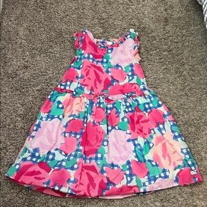 Vineyard Vines 145th anniversary Kentucky Derby girls floral gingham dress sz 2